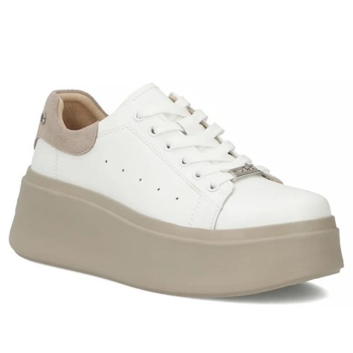 Sneakersy FILIPPO DP7537/26 WH BE BIAŁO BEŻOWE