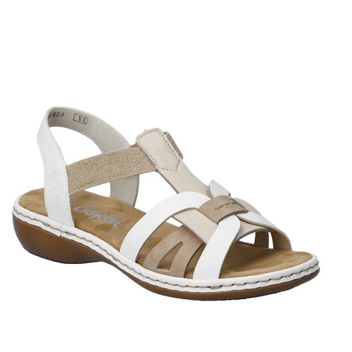 Sandały RIEKER 65918-81 BIAŁE