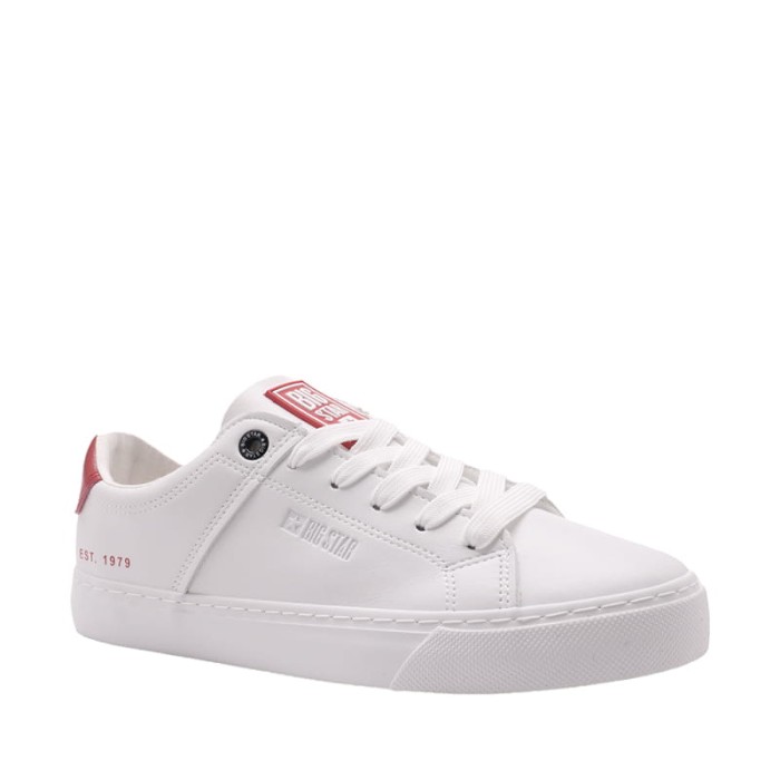 Trampki BIG STAR JJ174106 BIAŁO/CZERWONE